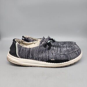Hey Dude Wendy Sox Sparkling Black Women's 10 Slip On Sneaker Shoes
